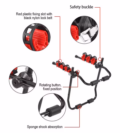 Универсальная задняя стойка для перевозки велосипедов на 3 велосипеда