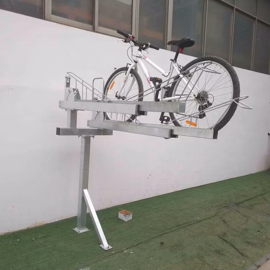 Двухэтажная стойка для велосипедов с порошковым покрытием для парковки велосипедов