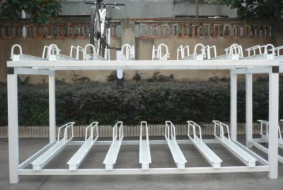 Подставка для нескольких велосипедов Doule Deck Stand 2021 с белым порошковым покрытием